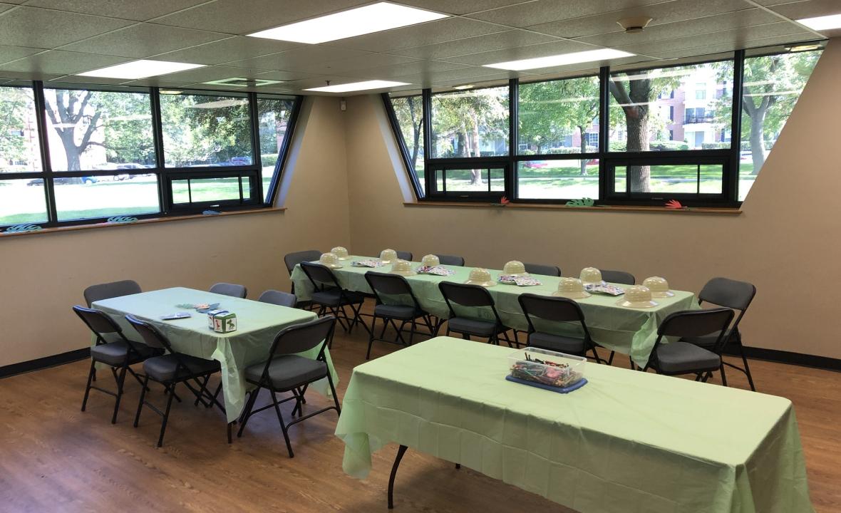 multi-purpose room set up