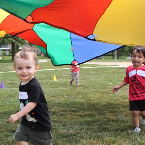 Children playing outside