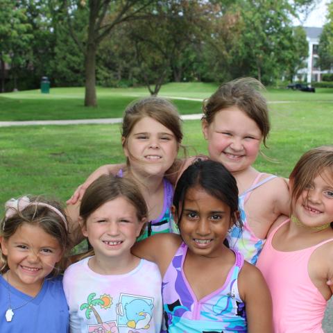 Children outside at park 